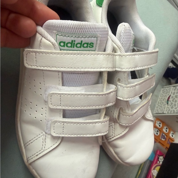 Adidas Kids White Sneakers size 13 toddler - Picture 1 of 6